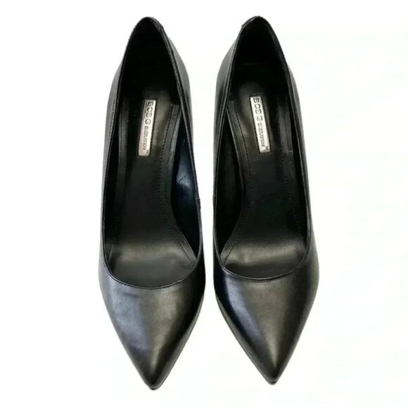 BCGBeneration Pumps Pointy Toe Platform High Heel Stilettos Black Court Shoes 7 - Picture 3 of 16